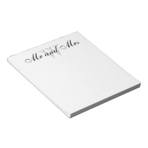 Bloc-note CHIC NOTEPAD_"M. et Mme" WHITE
