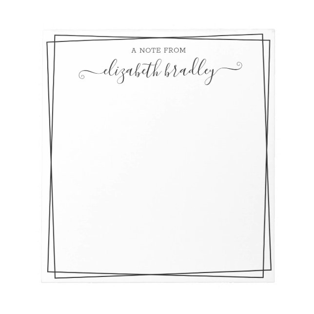 Bloc-note Chic personnalisé | À Partir Du Bureau Du Bloc-Not (Devant)