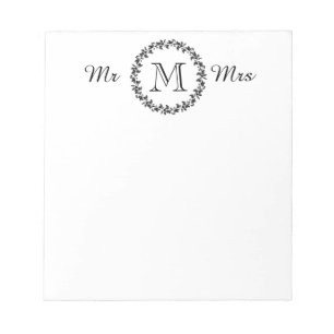 Bloc-note CHIC POST-IT-NOTE_"M. et Mme" BLANC/BLANC