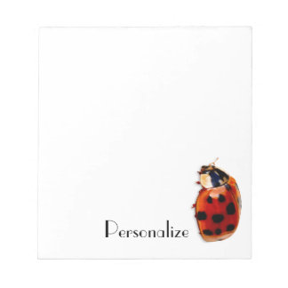 Bloc-note Chic Spotted Ladybug Avec Nom