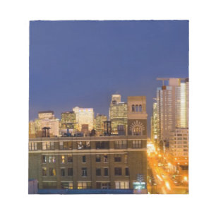 Bloc-note Chicago, Illinois, skyline tourné de West Loop