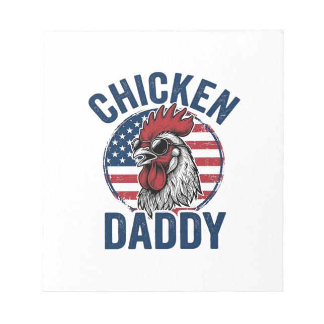 Bloc-note Chicken Daddy Rooster Vintage Patriotic Shirt Desi (Devant)