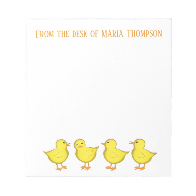 Bloc-note Chics de poulets Printemps Whimsal Fun (Devant)