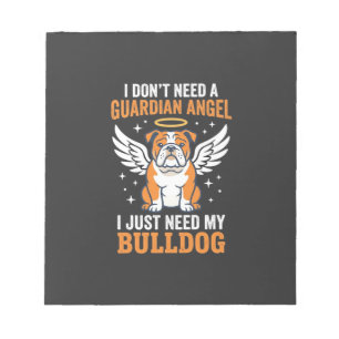 Bloc-note Chien ange gardien Bouledogue