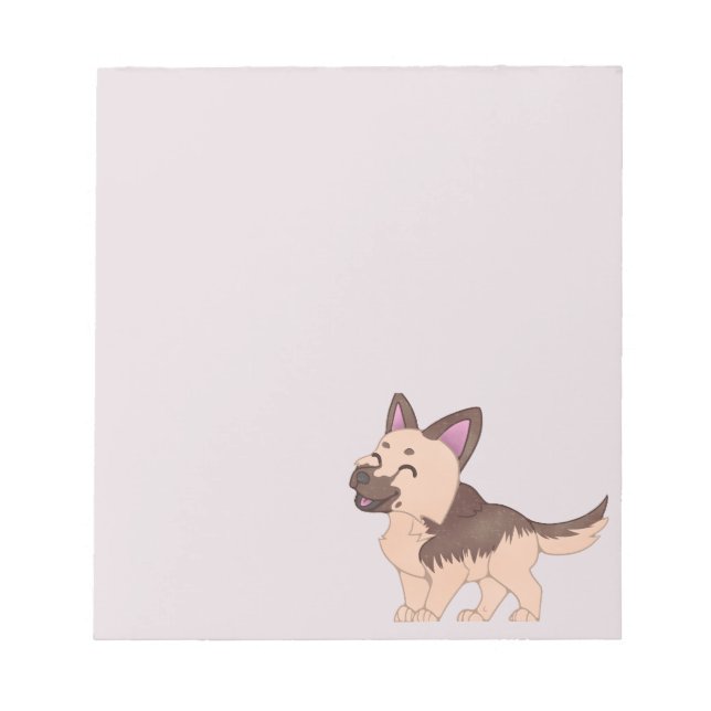 Bloc-note Chien berger allemand de Kawaii (Devant)
