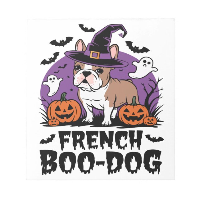 Bloc-note Chien Boo français � le chiot le plus effrayant (Devant)