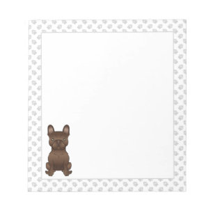 Bloc-note Chien Bouledogue Français au Chocolat / Chien Boul