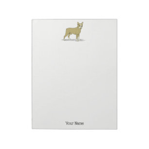 Bloc-note Chien Bouledogue Français de Style Vintage