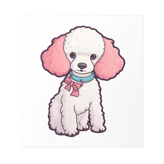Bloc-note Chien Caniche Super Mignon (Devant)