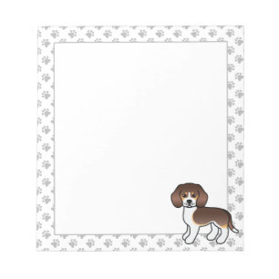 Bloc-note Chien de dessin animé mignon tricolore au chocolat
