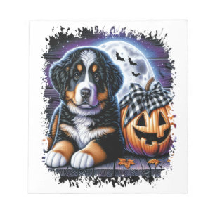 Bloc-note Chien de montagne bernois Halloween
