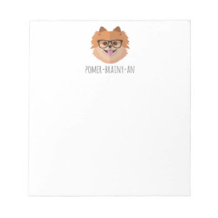 Bloc-note Chien de Pomeranian en verres nerd