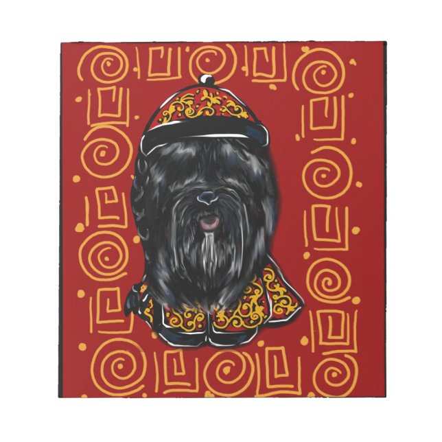 Bloc-note Chien de soie de La Havane Année du Chien (Devant)
