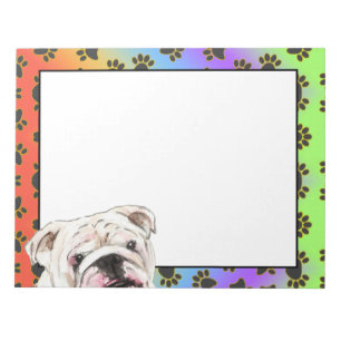 Bloc-note Chien de taule coloré chien patte motif Notepad
