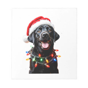 Bloc-note Chien en pyjama de Labrador Retriever noir avec gu