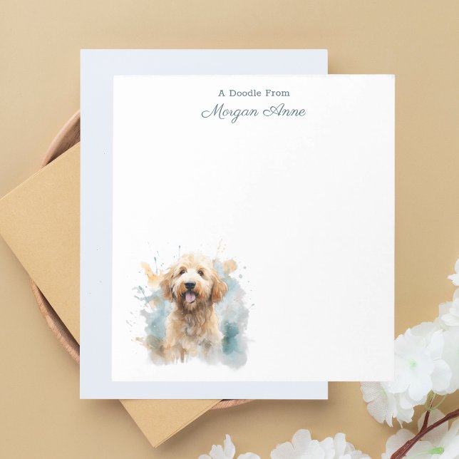 Bloc-note Chien Goldendoodle Mignon Élégant Tendance Moderne (Créateur téléchargé)