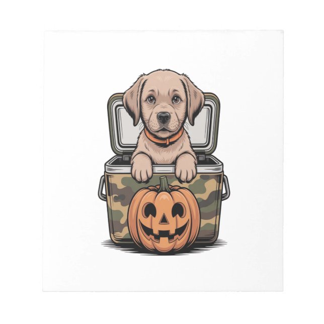 Bloc-note Chien Labrador Brun Halloween Effrayant (Devant)