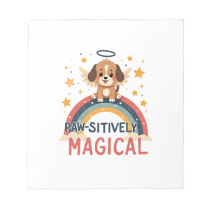 Bloc-note Chien magique absolument adorable vintage arc-en-c