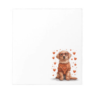 Bloc-note Chien Retriever doré de la Saint-Valentin