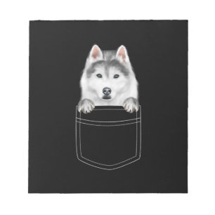 Bloc-note Chien Sibérien Husky À Poche  Drôle cadeau de l'am