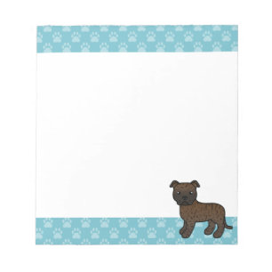 Bloc-note Chien Staffordshire Bull Terrier Bringé