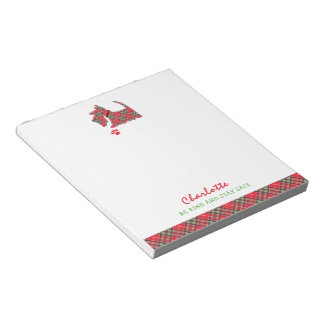 Bloc-note Chien Terrier écossais mignon personnalisé