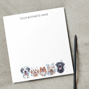 Bloc-note Chiens adorables avec des bulles, aquarelle