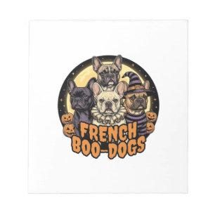 Bloc-note Chiens de bouh français Halloween Bouledogue franç