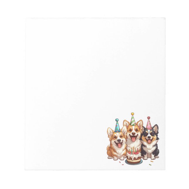 Bloc-note Chiens de Corgi d'anniversaire (Devant)