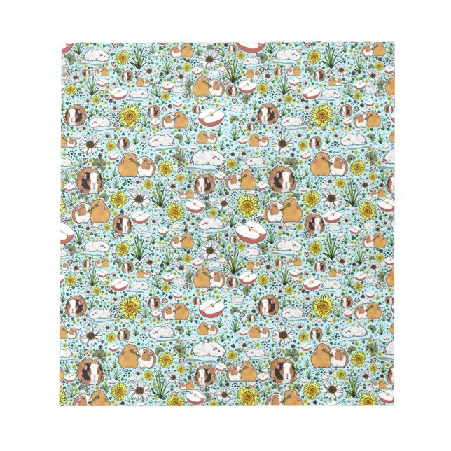 Bloc-note Chiens de Guinée en bleu (Devant)