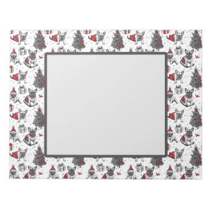 Bloc-note Chiens de Noël dans le dessin de style livre d'art