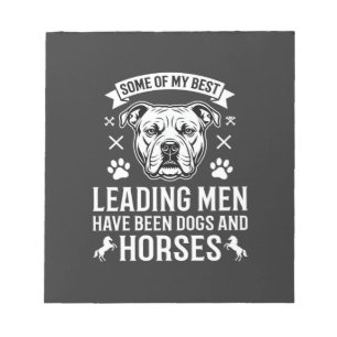 Bloc-note Chiens et chevaux menant les hommes