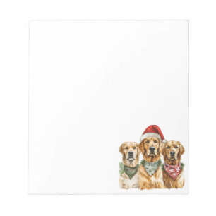 Bloc-note Chiens Golden Retriever de Noël