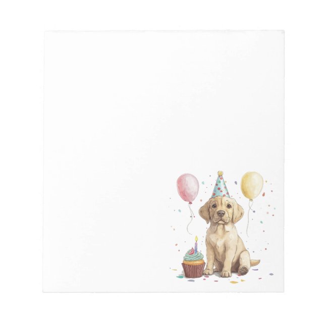 Bloc-note Chiens Labrador Retriever pour anniversaire (Devant)
