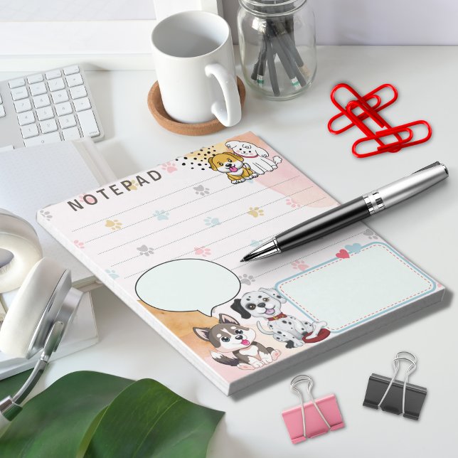 Bloc-note Chiens mignons Arrière - plans Empreintes de patte (Créateur téléchargé)