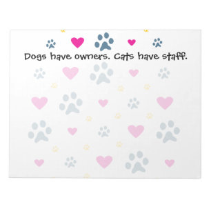 Bloc-note Chiens Ont Propriétaires-Chats Ont Personnel