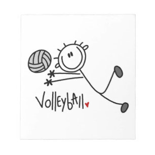 Bloc-note Chiffre masculin de base volleyball de bâton