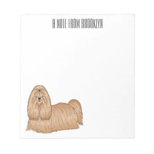 Bloc-note Chih tzu long cheveux dessin de chien