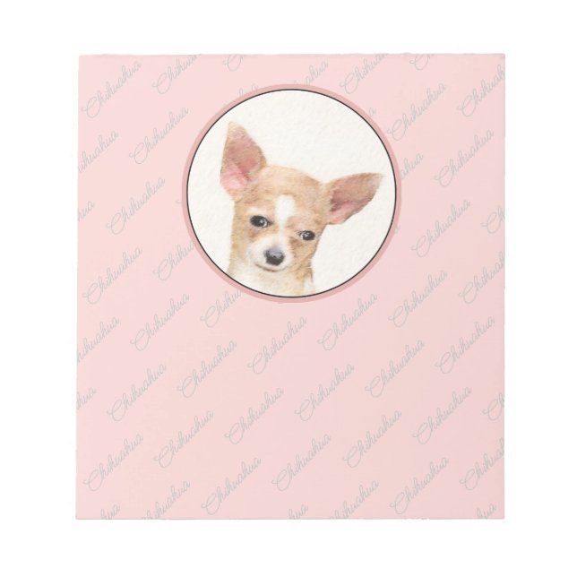 Bloc-note Chihuahua Peinture - Cute Original Chien Art (Devant)