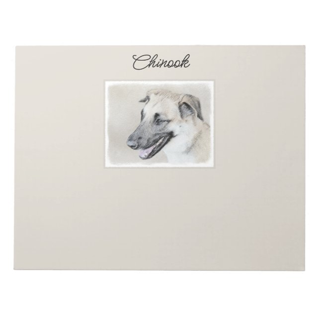 Bloc-note Chinook (oreilles d'hélicoptère) Peinture - Chien  (Devant)