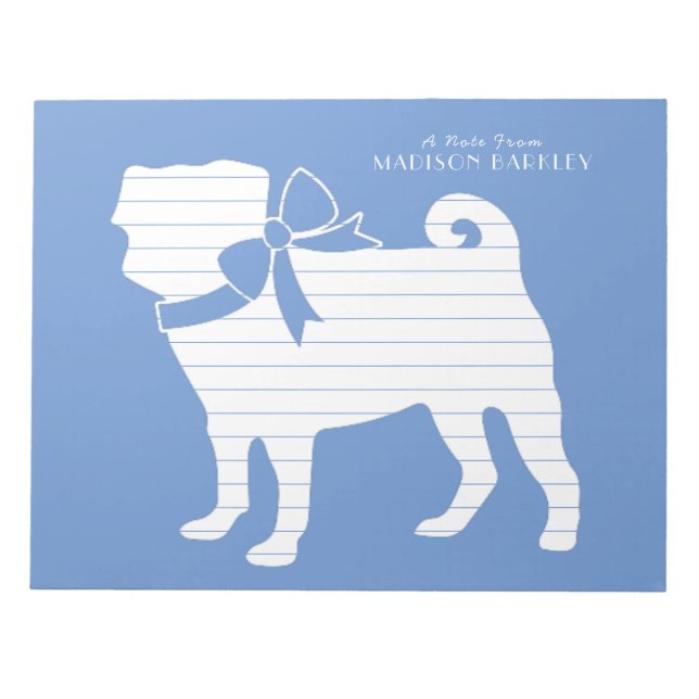 Bloc-note Chiot de chien Pug (Devant)