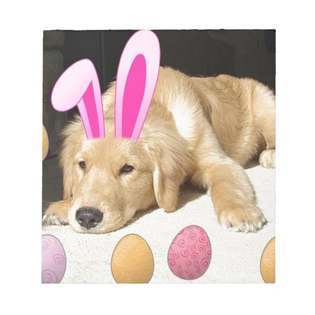 Bloc-note Chiot de Pâques Golden Retriever (Devant)