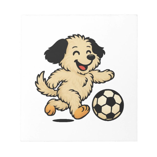 Bloc-note Chiot jouant au football (Devant)