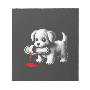 Bloc-note Chiot Mignon avec Chemise Pantoufle Humour Noir Am