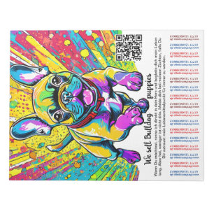 Bloc-note Chiots Bouledogue Français flyer détachable