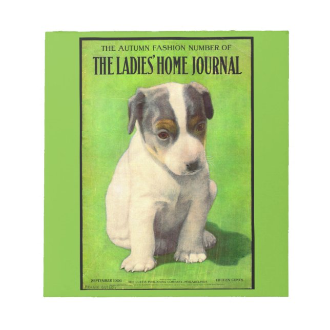 Bloc-note Chiots de la couverture du Ladies Home Journal de  (Devant)