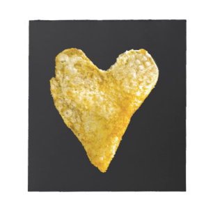 Bloc-note Chip de pomme de terre en forme de coeur