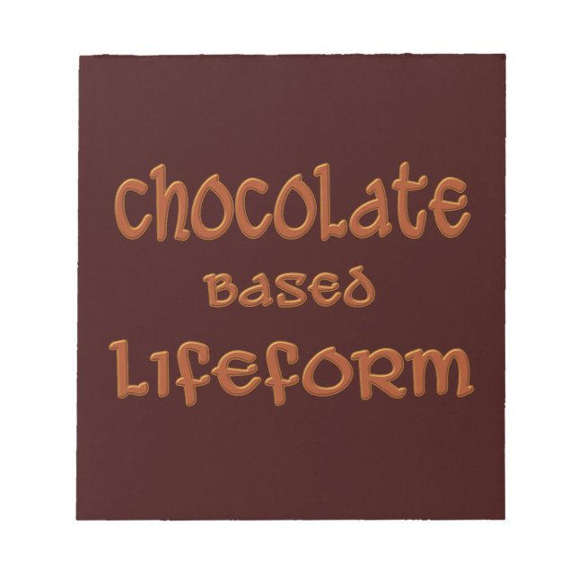 Bloc-note Chocolat à base de vie (Devant)
