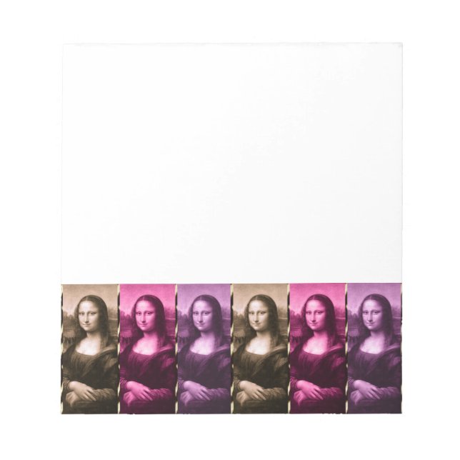 Bloc-note Chocolat rose violet Poster de animal Mona Lisa (Devant)