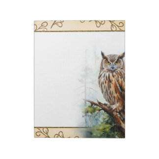 Bloc-note Chouette des forêts Animaux des bois Nature Bloc-n